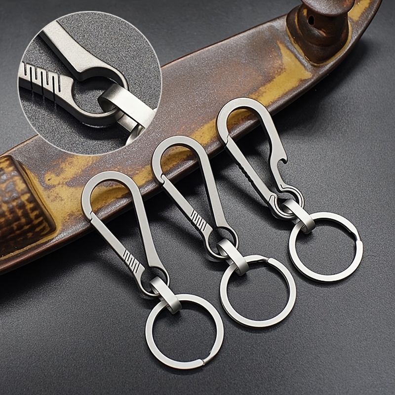 Alloy Titanium Carabiner Keychain Hook Clip Outdoor Camping Hiking