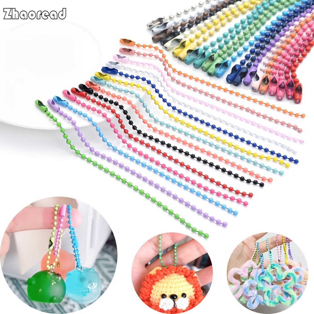 255PCS DIY Silicone Beaded Keychain Making Kit, 115mm Round Candy Color  Silicone Beads Anti-drop Chain For Keychain Bracelet Necklace Jewelry DIY  Hand