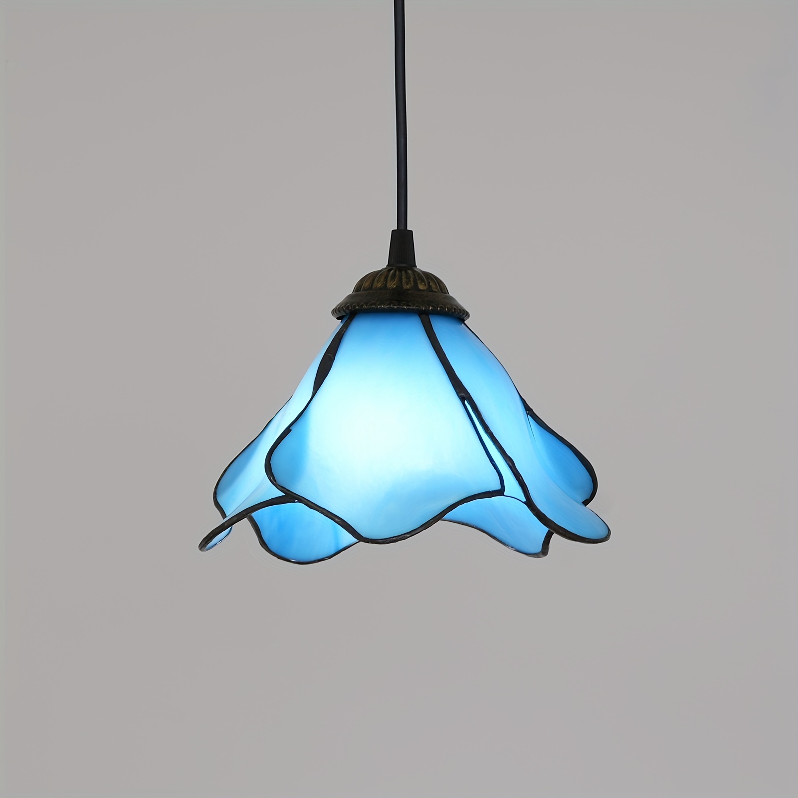 Echtes Produkt für ein beruhigendes Gefühl Tiffany Pendant Lights Minimalist - Flared Temu Blue Mediterranean