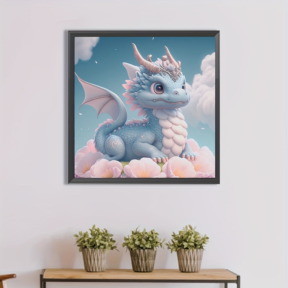 5d Diy Artificial Diamond Painting Cartoon Dragon Diamond - Temu