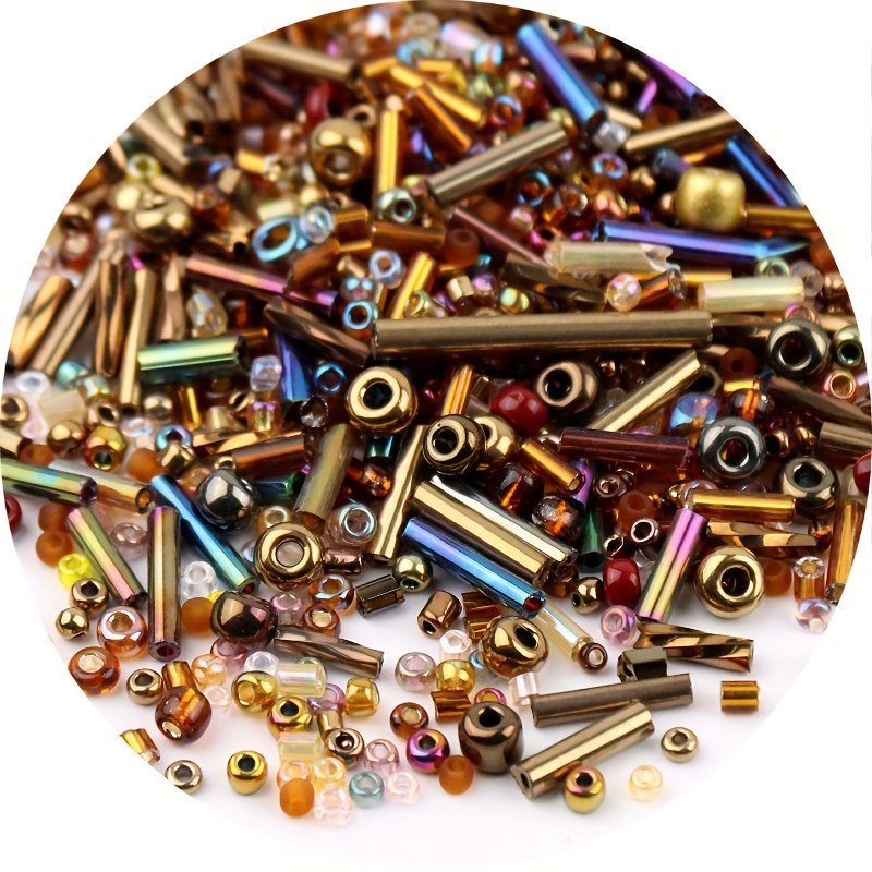 10g Mixed Color Silvery-plated Glass Beads, Approximately 500pcs - Diy Craft Supplies For Jewelry Making And Clothing Accessories