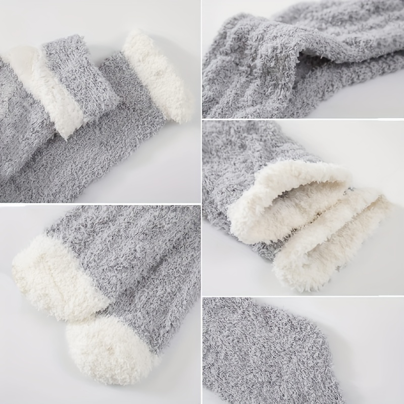 Fuzzy Socks Women Fleece lined Thick Warm Soft Crew Socks - Temu