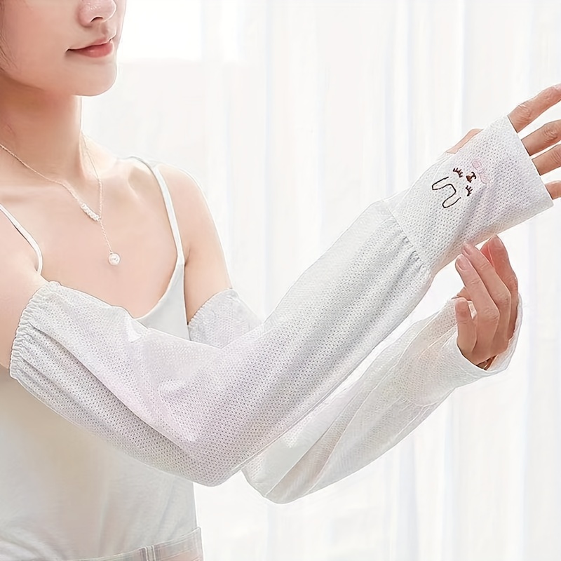 Mangas Hielo Encaje Protectores Brazos Verano Mujer Guantes - Temu