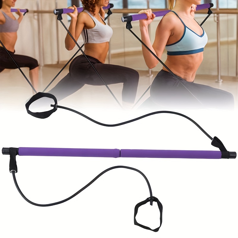 Portable Yoga Pilates Stick With Resistance Band Fitness - Temu Canada
