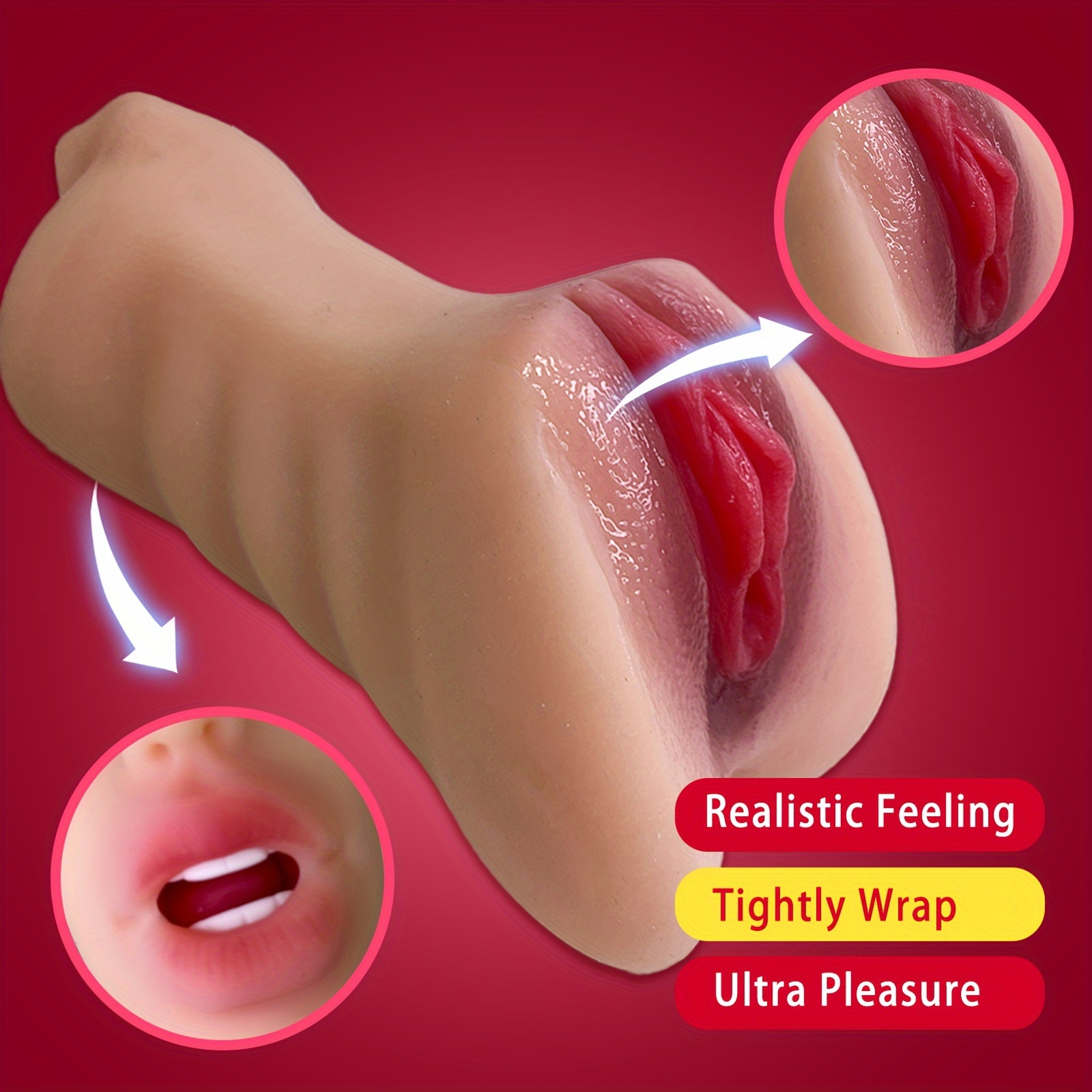 Male Masturbator 1 Pocket Pussy Vagina Male Pleasure Penis - Temu