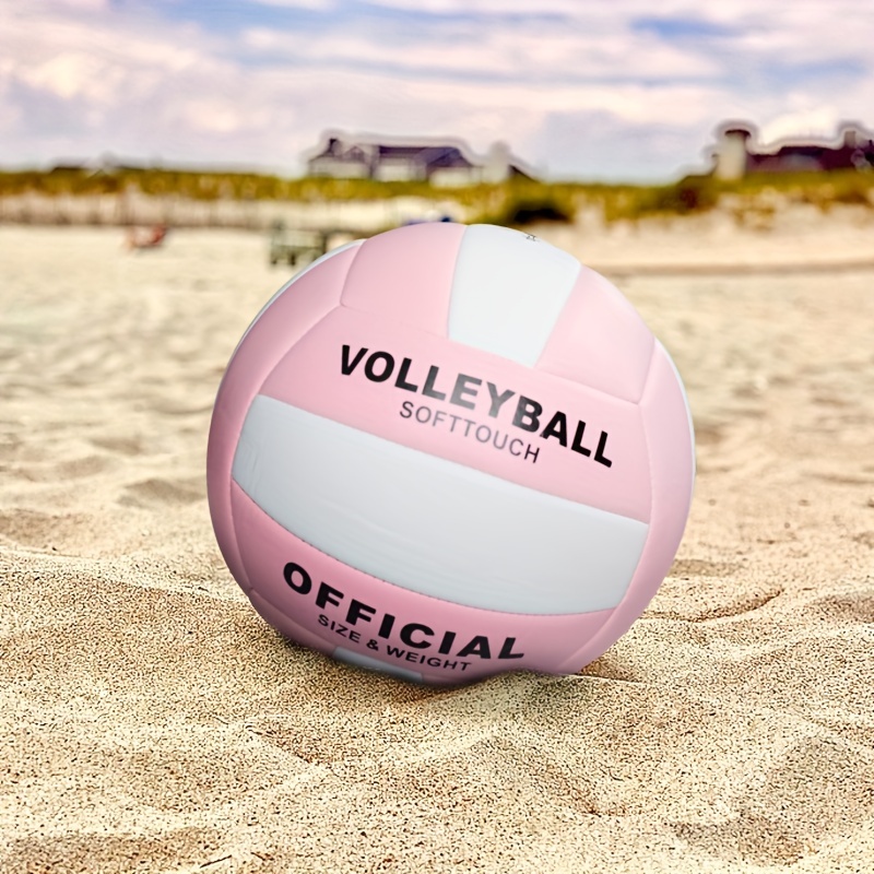 Paquete de 2 pelotas de voleibol de tamaño oficial 5 para interiores y  exteriores, impermeable, suave, voleibol de playa, voleibol de arena con  bomba