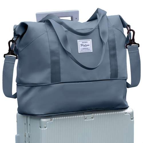 Minimalist Large Capacity Luggage Zipper Handbag, Portable Carry On Overnight Bag