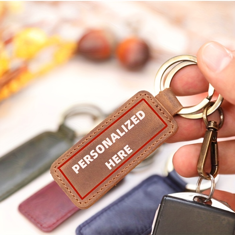 HifaCrafts Personalized Keychain, Customized Keychain, Key Chain Leather Keychain, Personalized Key Chain, Custom Key Chain