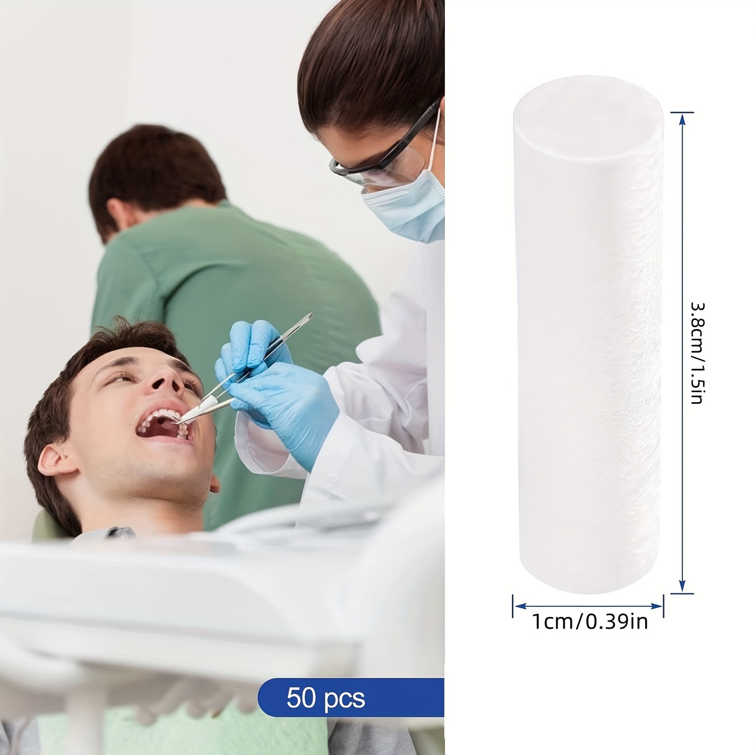 50pcs High Absorbent Cotton Rolls for Dental Use