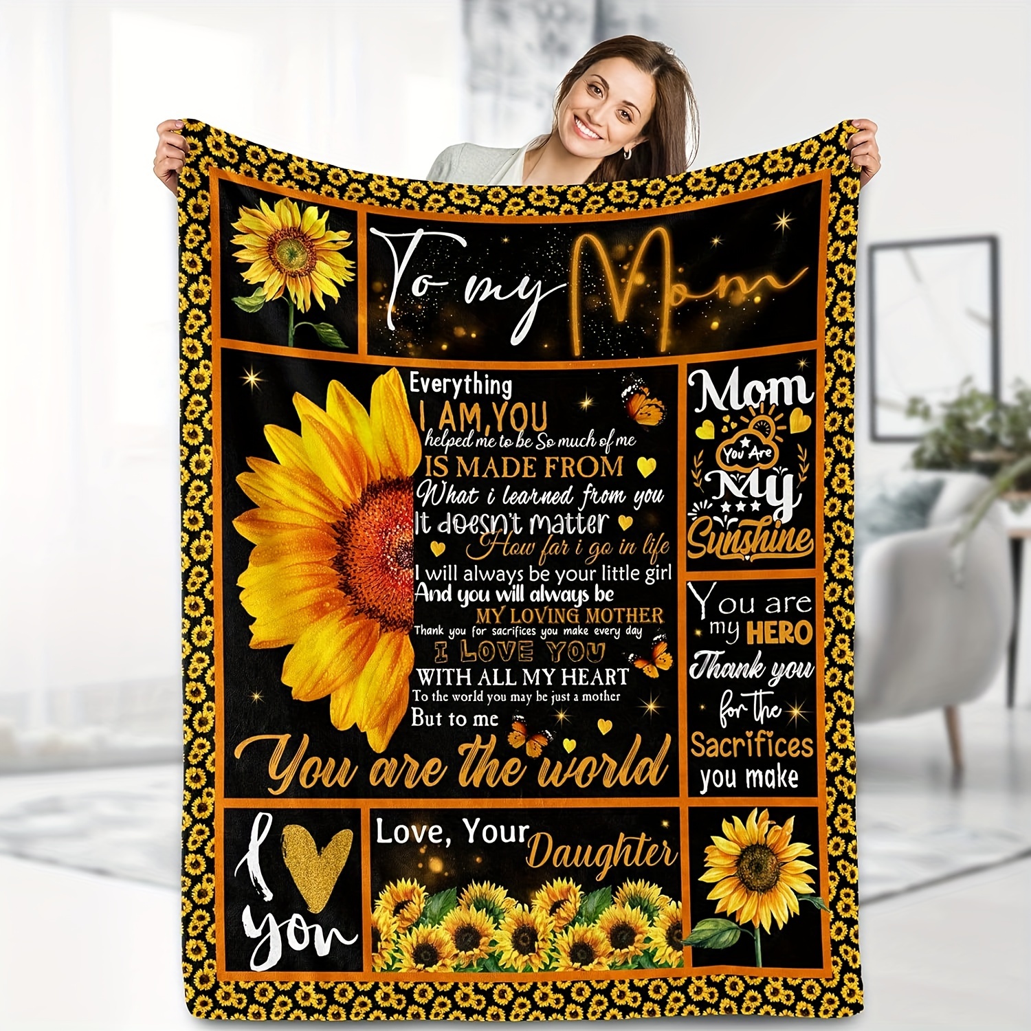 Mom Blanket Mom Gifts From Daughter Son Birthday Gifts For Mom Christmas  Mothers Day Valentines Day Gift For Mom Warm Soft Throw Blanket, - Temu