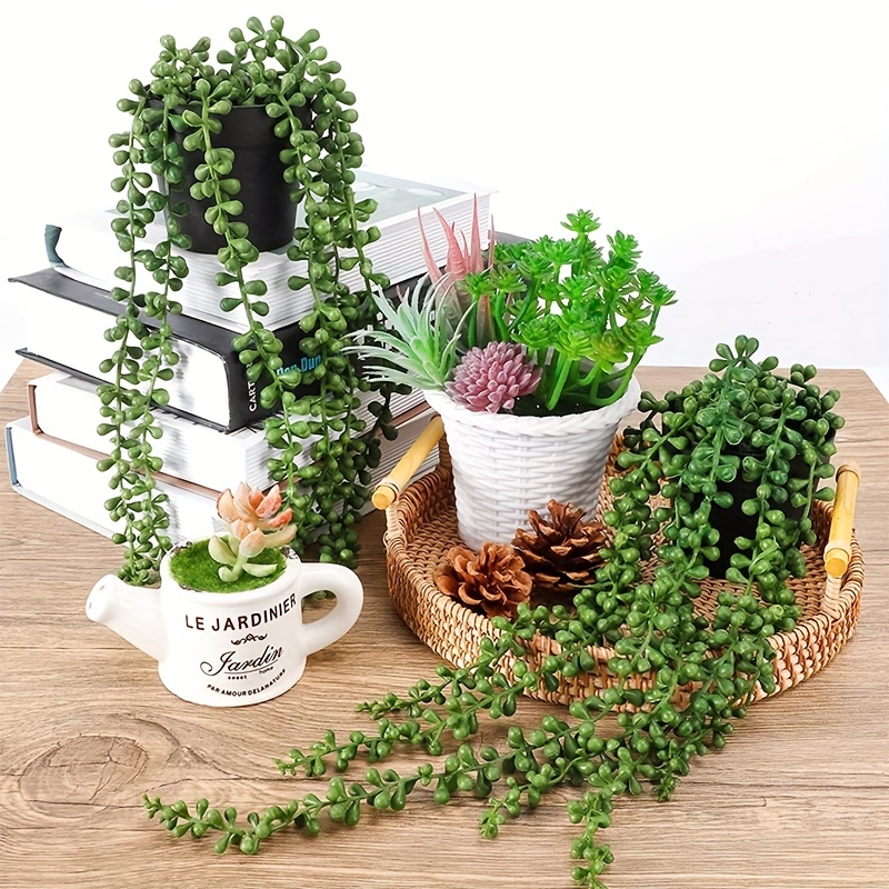 Artificial Succulent, String of Pearls, Succulent, String of Pearls Plant,  Hanging Plant 