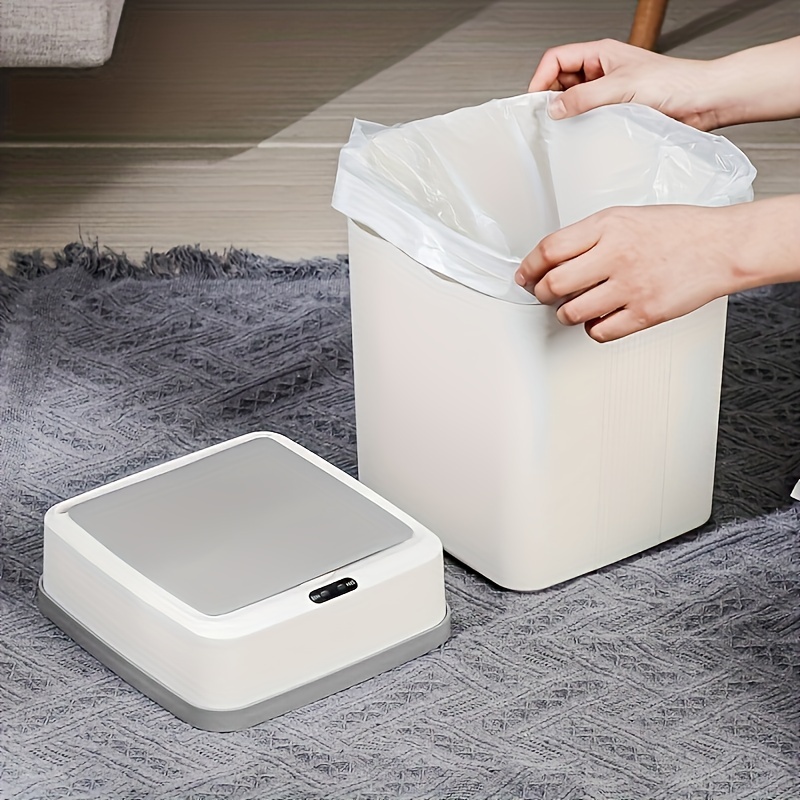Sensor inteligente Cubo de basura Cocina Baño Inodoro Papelera Mejor sensor  automático Contenedor de residuos impermeable con tapa