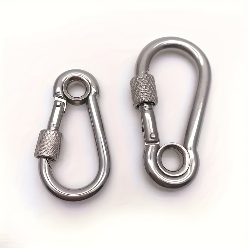 2pcs Stainless Steel 316 Spring Hook With Ring Carabiner Snap Safety Hook  Gourd Buckle - Sports & Outdoors - Temu United Kingdom