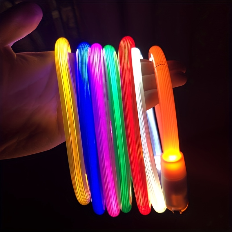 Collare a LED per Cani e Gatti Tubo Luminoso Ricaricabile USB Regolabile  Luce lampeggiante 50 cm