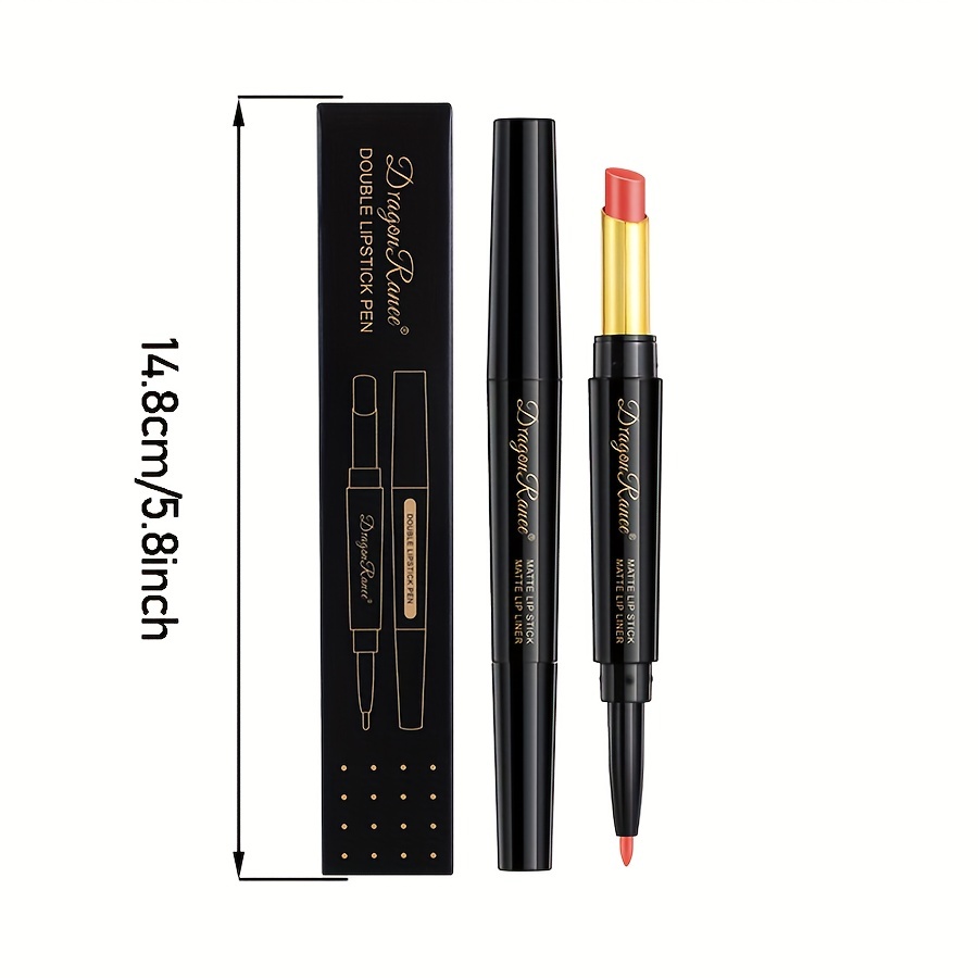 Double Headed Lip Pencil Lip Liner Non Stick Cup Long Lasting Wateproof
