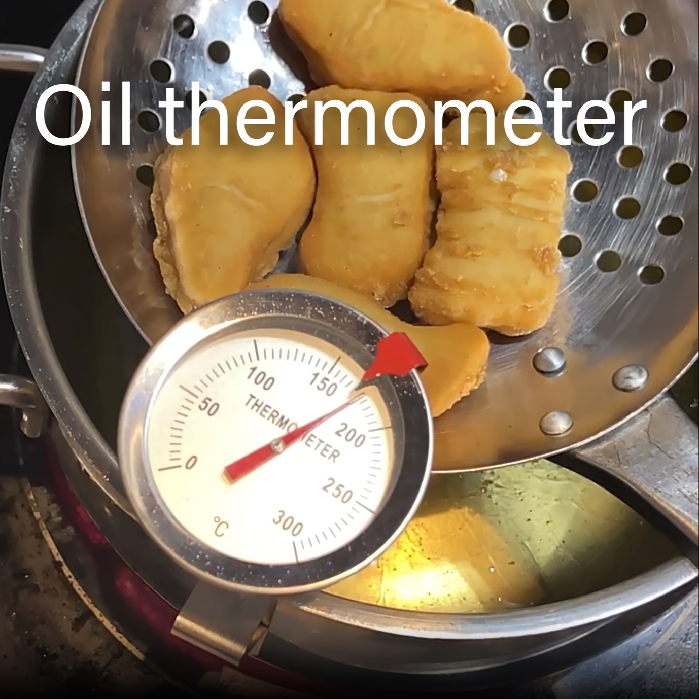 Stainless Steel Fryer Kitchen Thermometer Oil Temperature Meter Oil  Temperature Meter Candy Thermometer - Temu