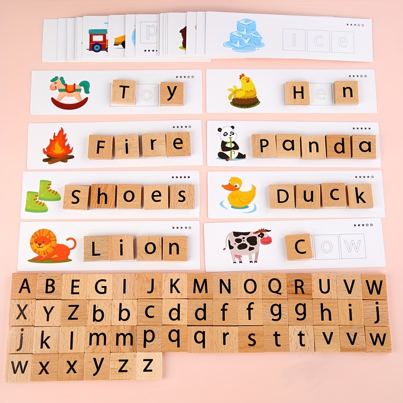 NARRIO Juguetes educativos para niñas de 3 4 5 años, juegos de ortografía  de letras a juego ABC juguetes de aprendizaje para niños de 3 4 5 años,  regalos de cumpleaños de