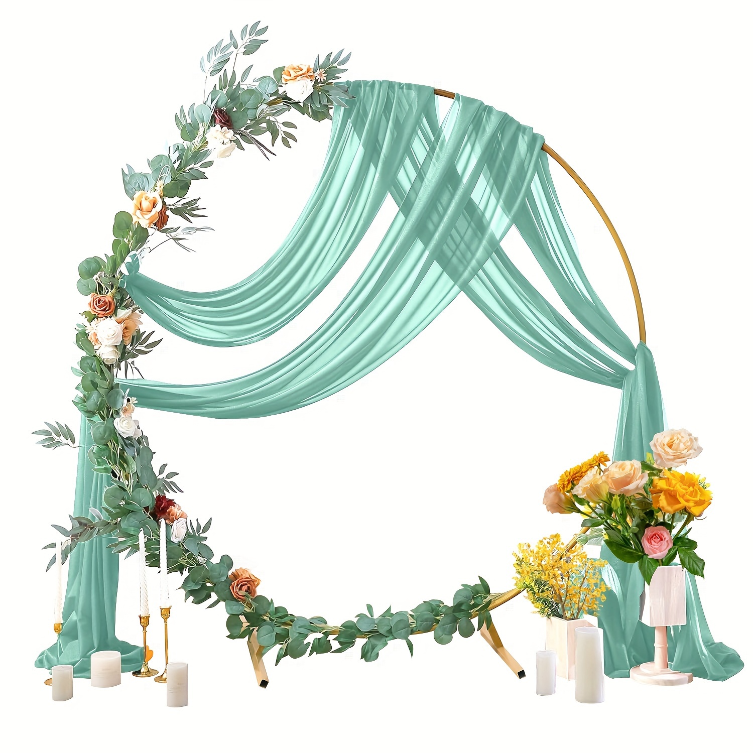 Colorful Wedding Arch Draping Fabric Curtain Sheer - Temu