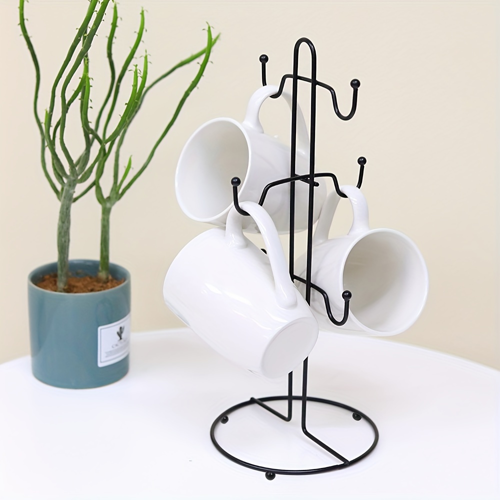 Multifunctional Mug Holder Tree Rack With 6 Hooks, Coffee Mug Holder For  Countertop, Coffee Cup Holder, Tea Cup Organizer, Coffee Counter Bar  Accessories, Home Accessories - Temu