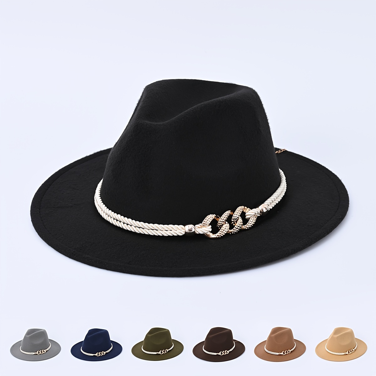 Fedora Hat Wide Rope Accessories Fedora Hats Men Panama Hat - Temu