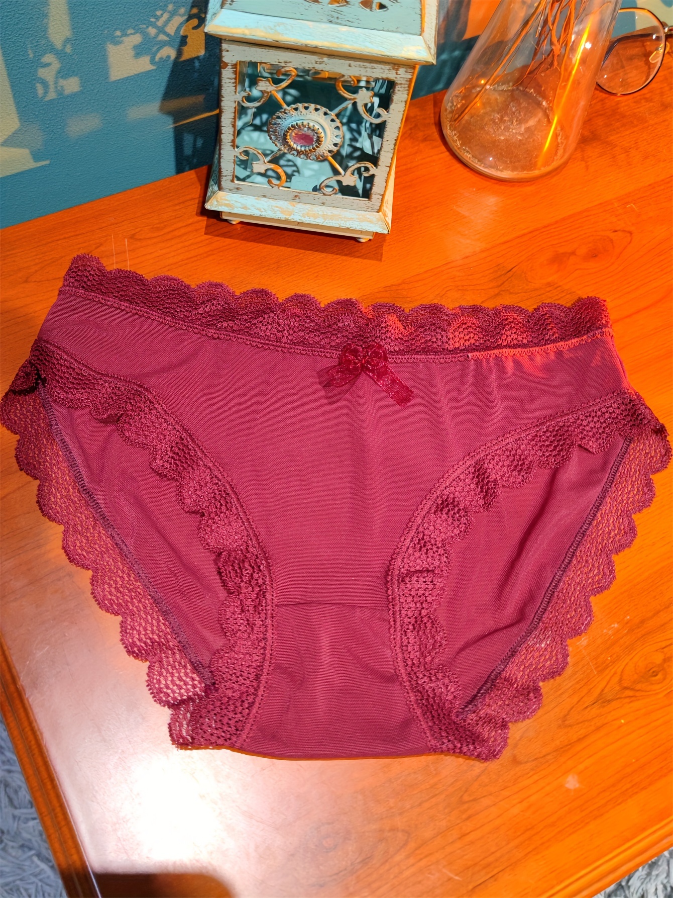 Womens Burgundy Panty