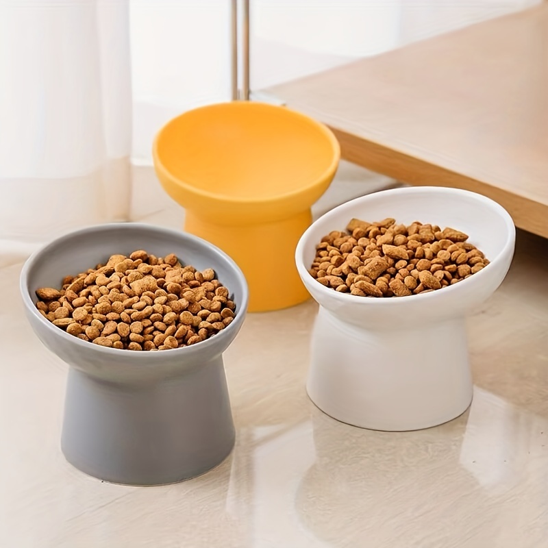 1pc Elevated Pet Food Bowl With Stand, Raised Cat Inclined Feeder Bowl For  Food And Water, Cat Bowl Feeder For Neck Protection