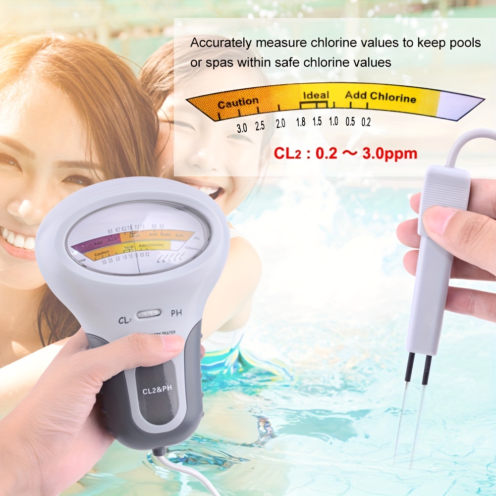 Acheter CL2 mesure 2 en 1 testeur de chlore pour piscine SPA eau PC-102 PH  testeur PH chlore mètre dispositif de test de qualité de l'eau