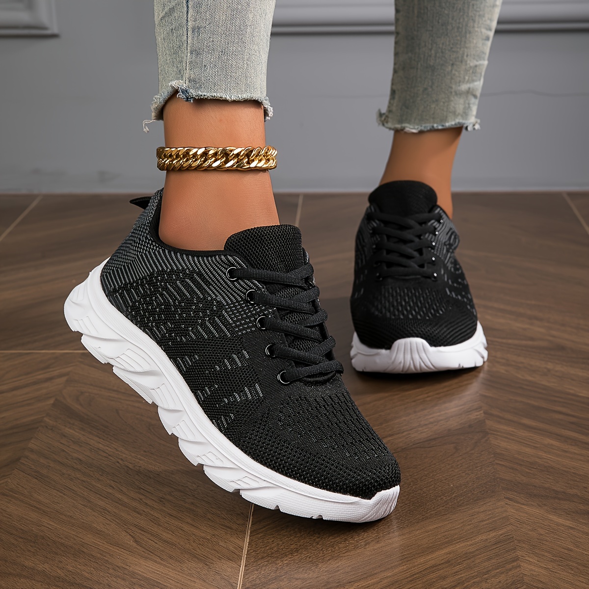 Women's Lightweight Breathable Mesh Knit Running Sneakers