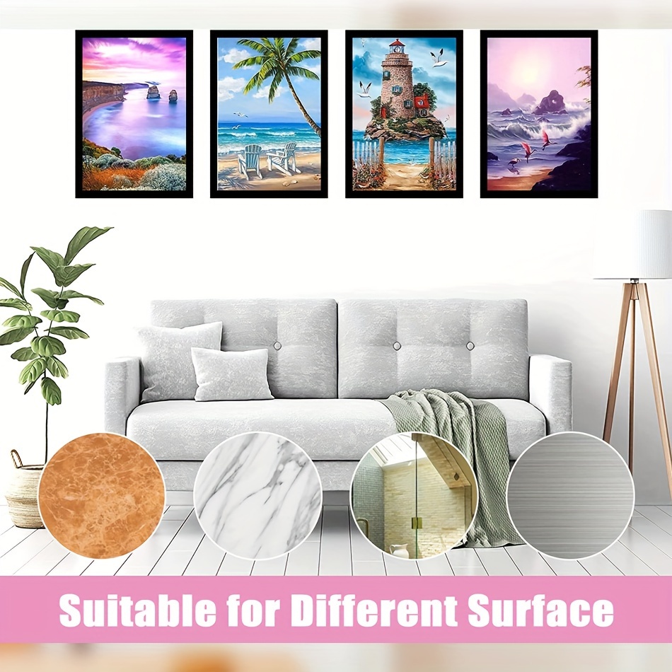 1pc Magnetic Diamond Art Frame Adhesive Photo Frame For Home & Office Wall  Decor