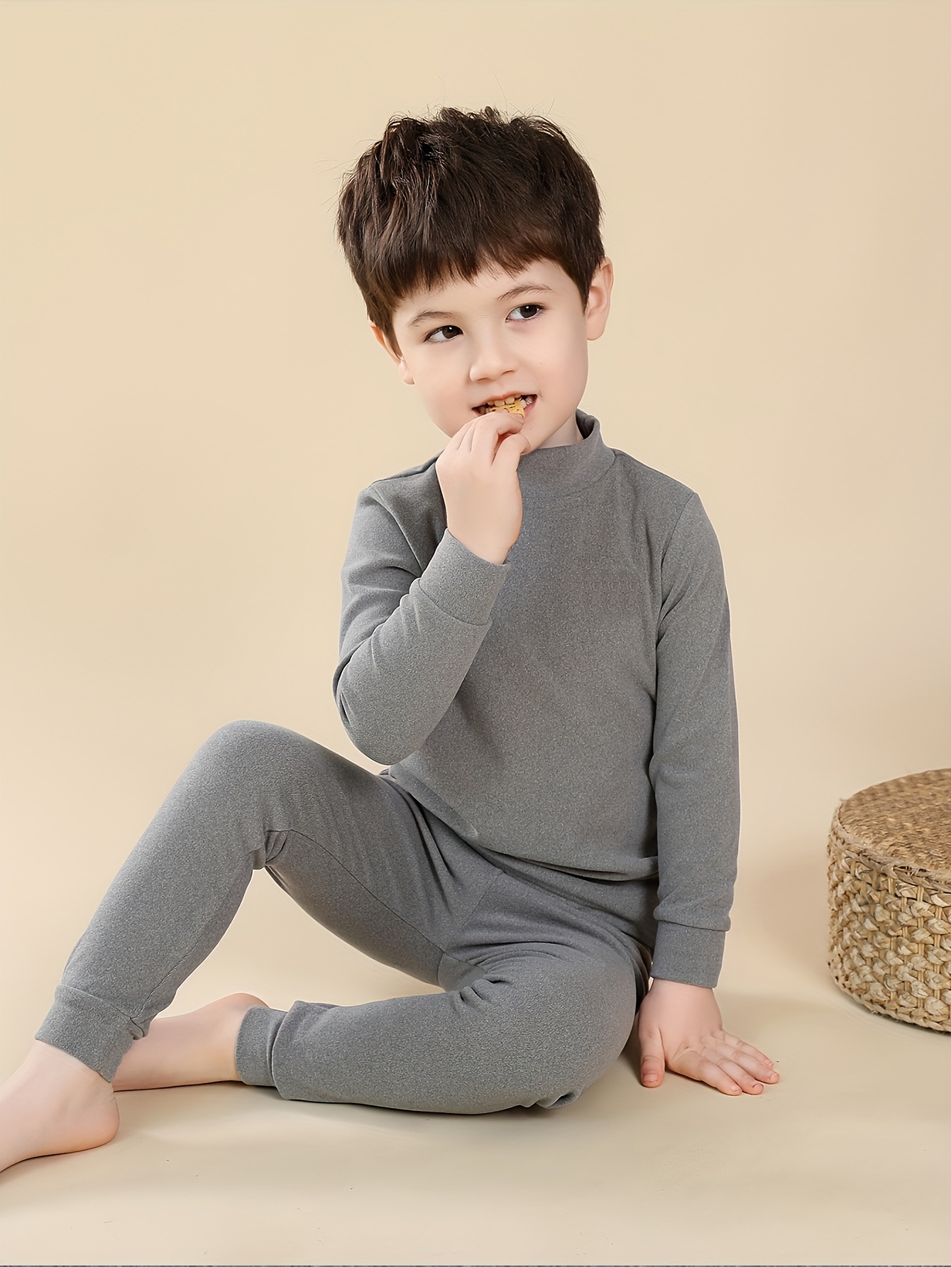 Kid's Thermal Underwear Long Sleeve Top Pants Set Soft - Temu