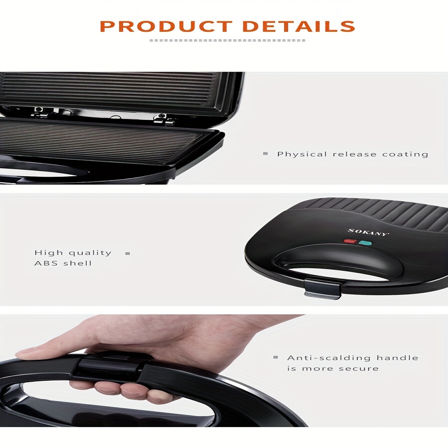 Electric Grill Maker Sandwich Machine Functional Electric - Temu