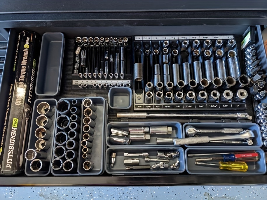 Vexercisehoop Tool Box Organizer, Tool Drawer Organizer Tray Divider,  Toolbox Organization, Garage Tool Organizers and Storage, Tool Box  Accessories