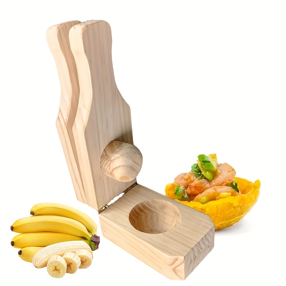 Wooden Banana Smasher Maker Reuseable Portable Plantain Masher