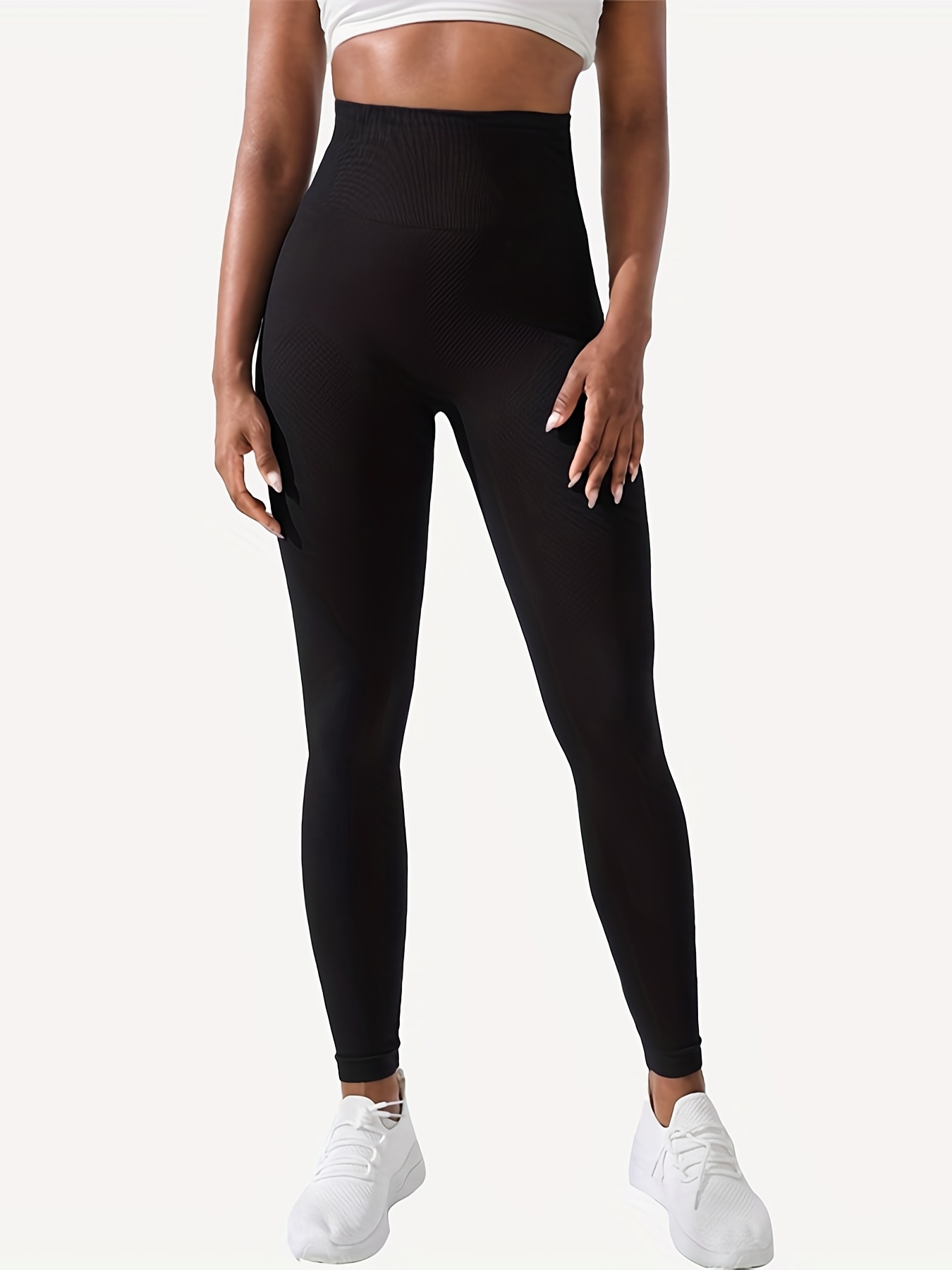 Mujeres Leggings Yoga Sin Costuras Color Sólido Pantalones - Temu