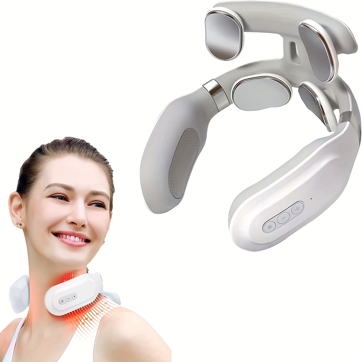 Wireless Neck Massager Four Heads Smart Electric Neck Massage Health Care  Shoulder Relaxation Relieve Stress Fatigue Pain Relief - AliExpress
