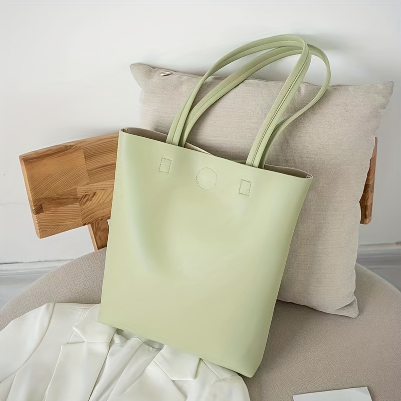 Large Capacity Tote Bag PU Leather Shoulder Bag