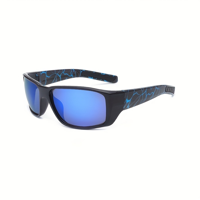 Men's Sports Sunglasses Lightning Pattern Uv400 - Temu