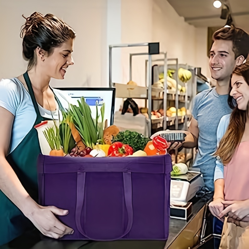 Eco-friendly Reusable Large Foldable Tote Bag - 50 LBS Capacity