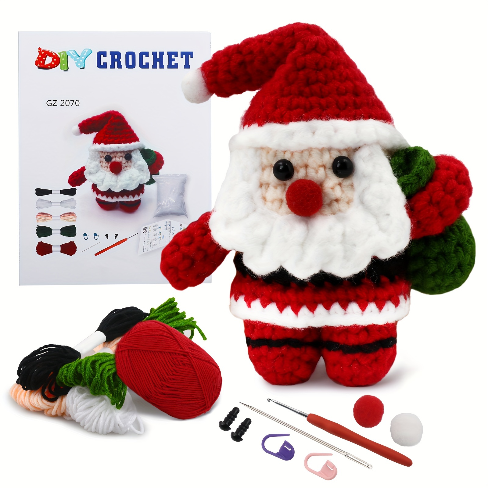 CHRISTMAS CROCHET KITS for Beginners DIY Material Pack Include
