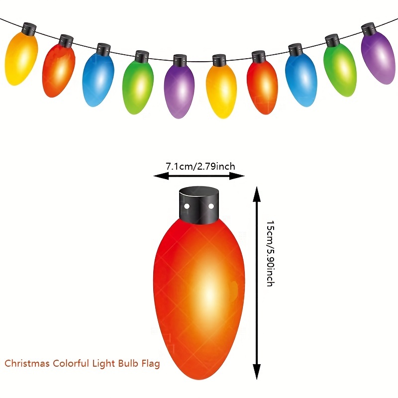 Decorate Light Bulbs Flag Christmas Decorate Festive Party - Temu