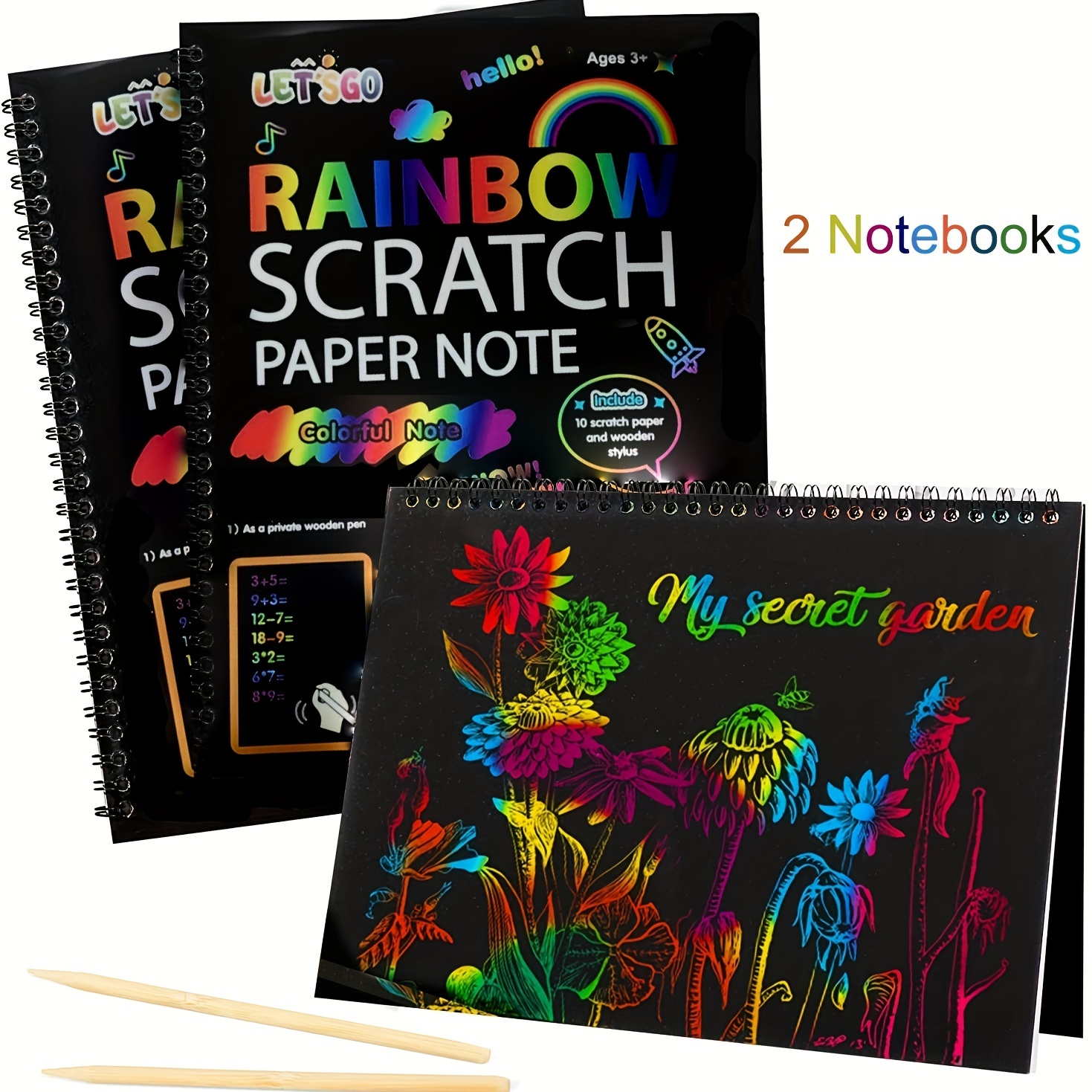 Rainbow Scratch Paper Kit Magic Art Craft Stuff Supplies - Temu
