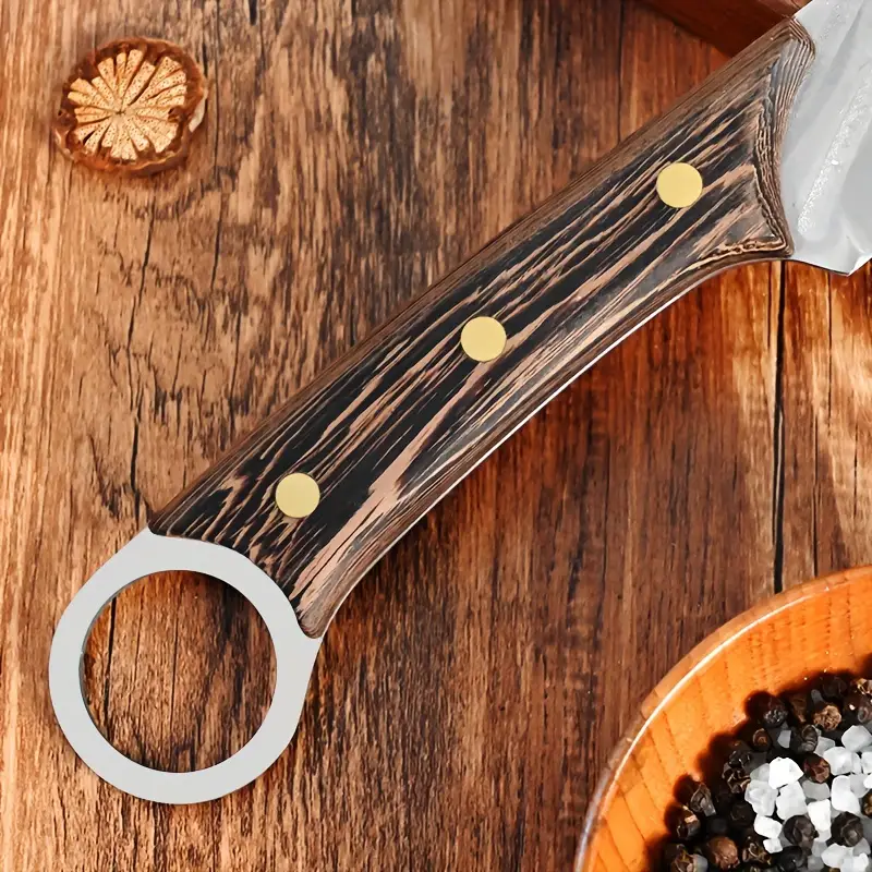 Fruit Knife with Brown Wooden Cover