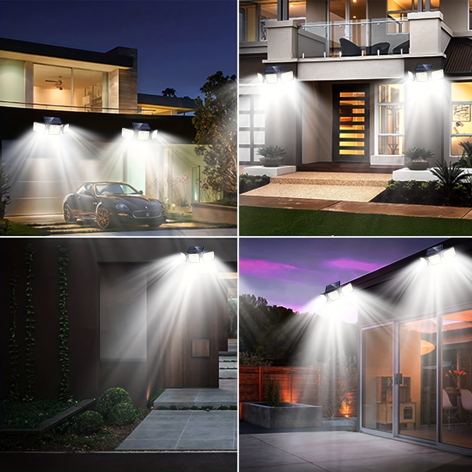Mrzxy Lampes solaires d'extérieur en aluminium étanches vers le haut et  vers le bas, lumières murales LED du crépuscule à l'aube, éclairage  extérieur