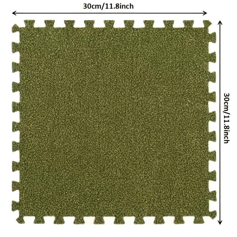  HoKiis 10 Pcs Puzzle Floor Mat Tiles, Plush Carpet