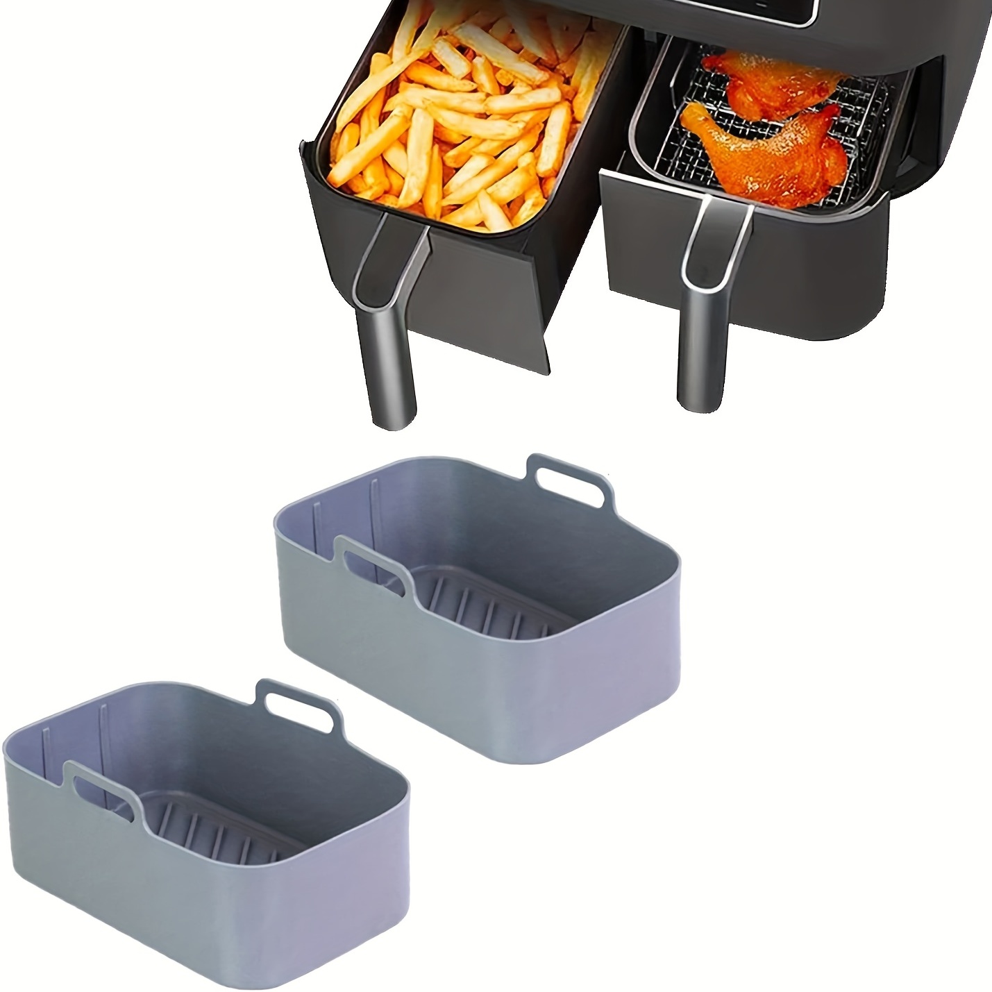 Rectangular Air Fryer Silicone Liners Reusable Silicone - Temu