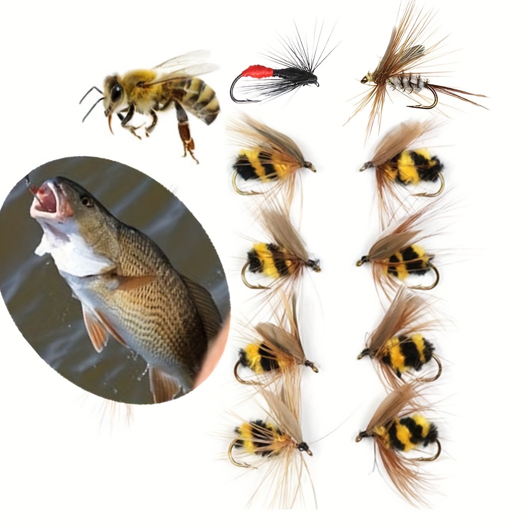 6/12pcs Premium Mosquito Fly Fishing Lures - Effective Insect Baits for  Trout, Bass, and Perch - Perfect for Dry Fly Fishing