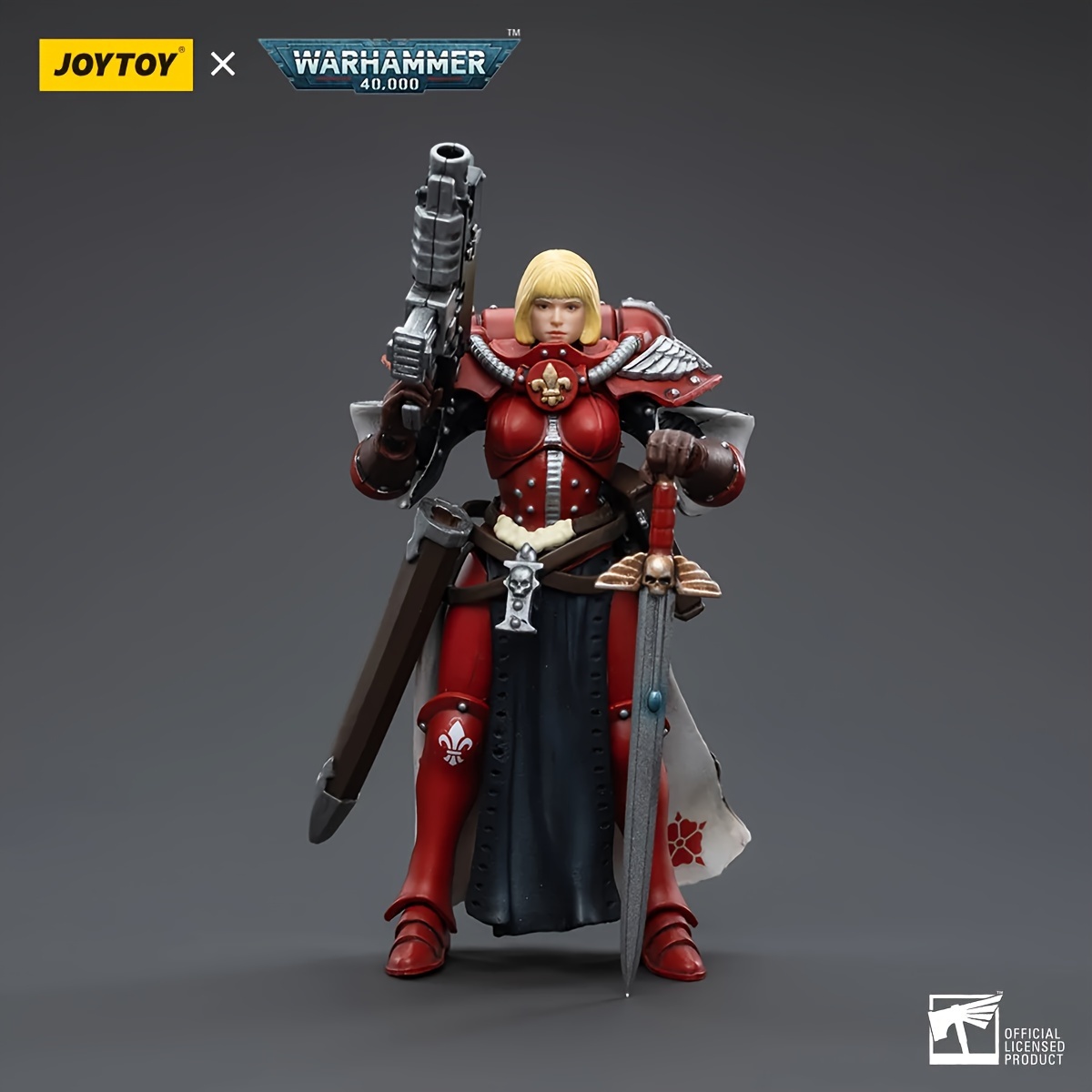 JOYTOY 1/18 Warhammer 40,000 Action Figure Adepta Sororitas Battle Sisters  Order of The Argent Shroud(Set of 3 Figure)