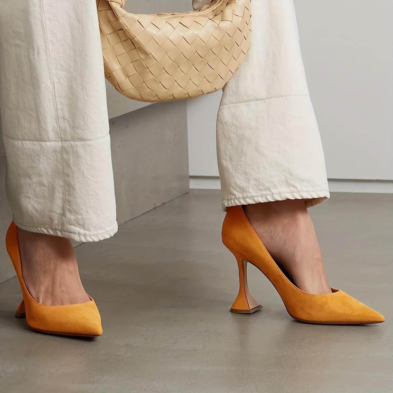 Office sales yellow heels