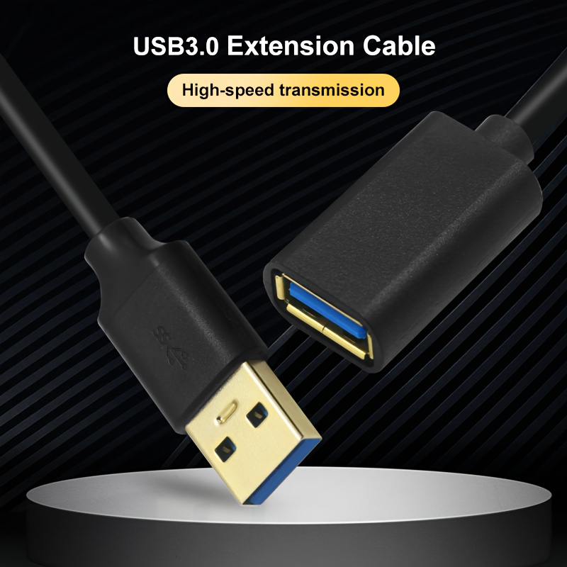 Cable Extensión Usb 3 0 2/3 Metros Cable Usb Macho Hembra - Temu Spain