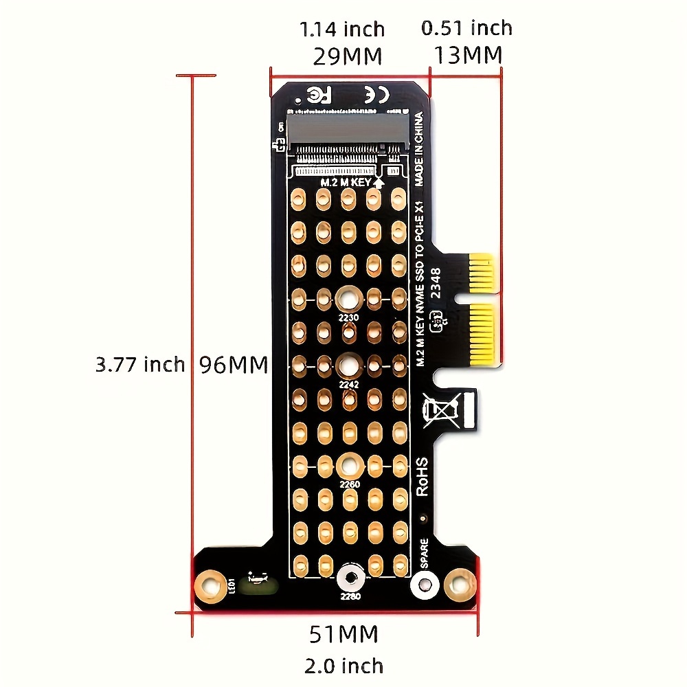 M.2 NVMe M-Key SSD - PCI-E X1 Adaptör Kartı ile PCnizin Performansını Artırın!